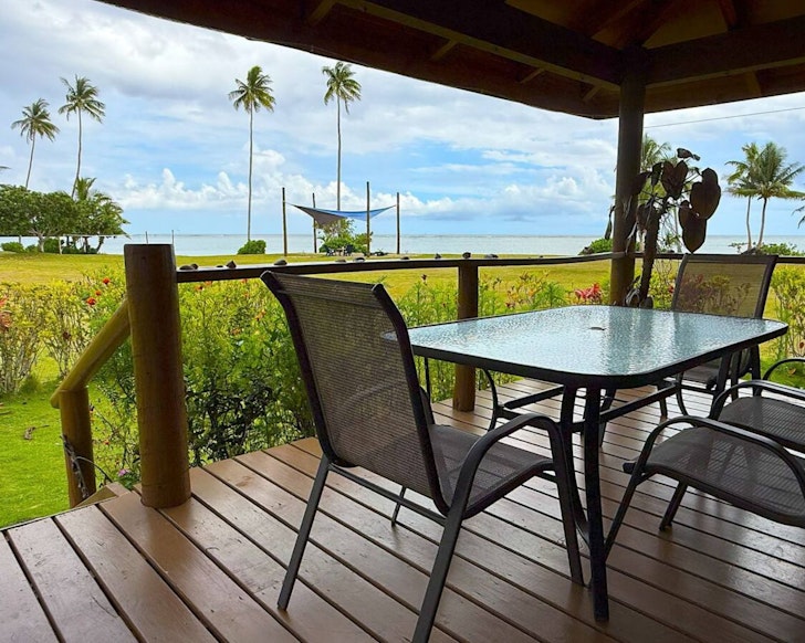 The view from the verandah at The Seahorse Bungalow Fiji