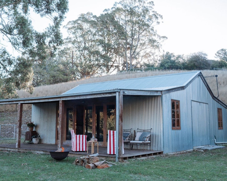 An exterior view of the rustic The Shearing Shed exterior best Adelaide Hills Airbnbs