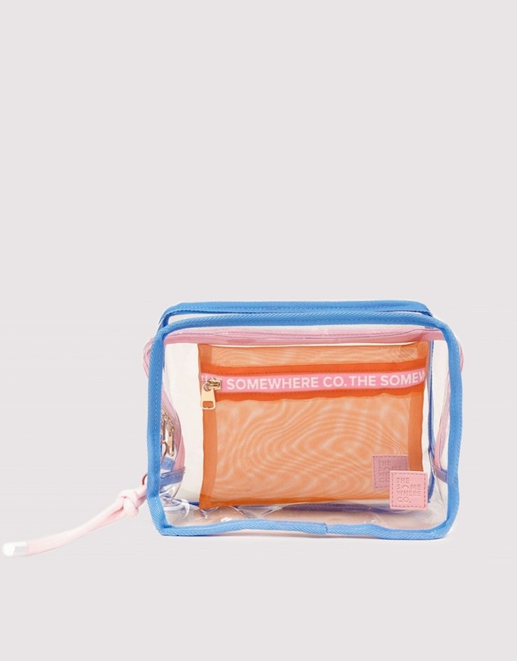 The Somewhere Co Blue & Pink Cheeky Cosmetic Case