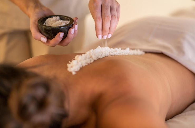 Someone receives a treatment at The Spa, Park Hyatt Auckland