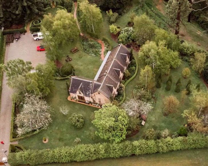 An aerial view of The Stable Lofts one of the best Airbnbs Launceston