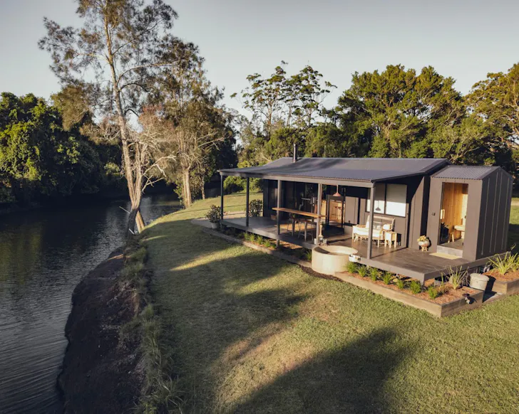 An exterior view of The Tiny Mile best Airbnbs NSW