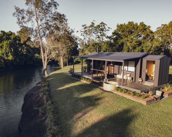 An exterior view of The Tiny Mile best Airbnbs NSW