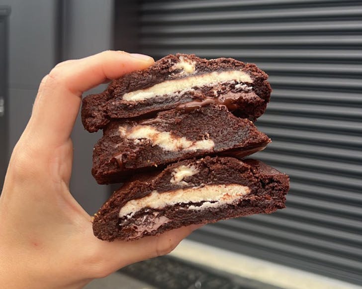 Mint slice Christmas cookie from The Vegan Treatory