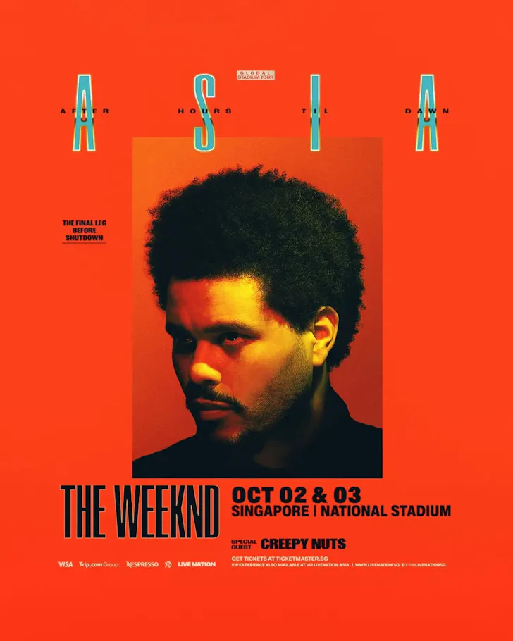 The Weeknd playing in Singapore