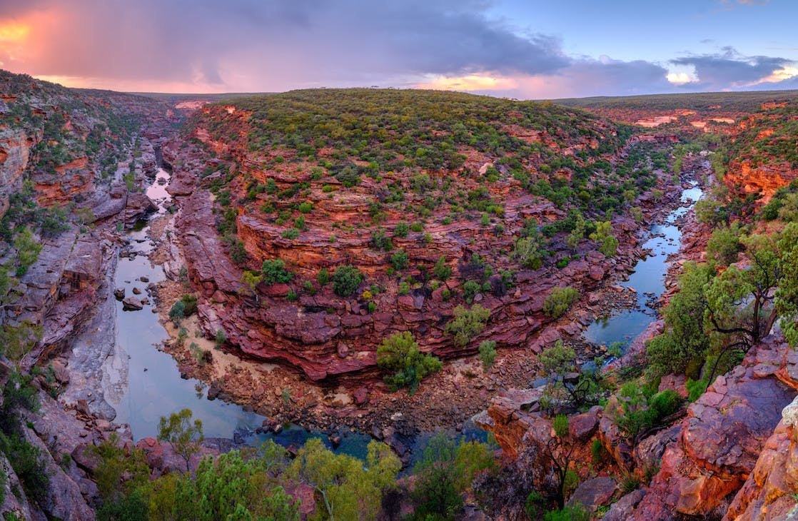 Drone shot of Kalbarri National Park