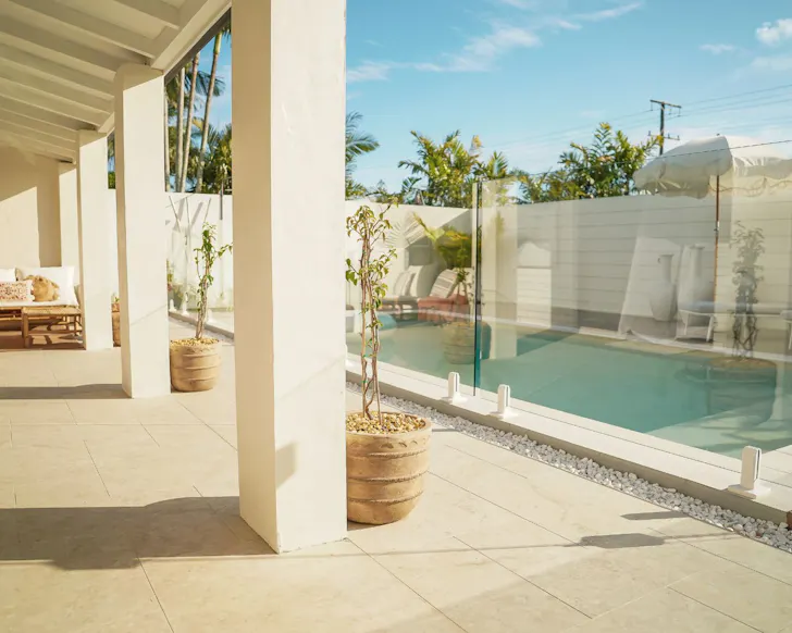 The pool at Three Palms Escape best Gold Coast Airbnbs
