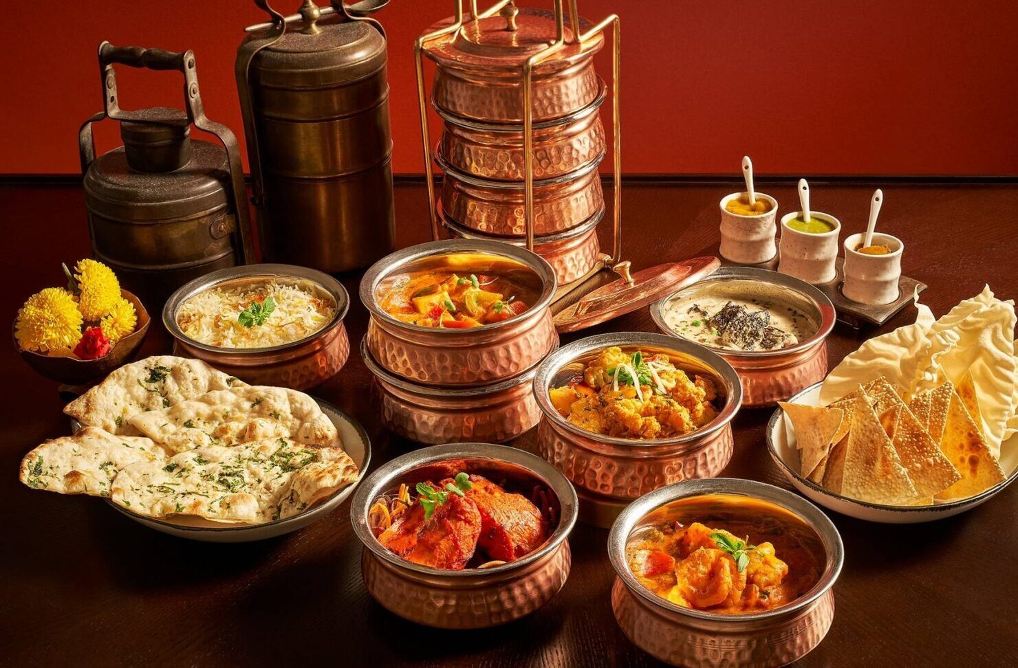 A selection of dishes from Tiffin Room