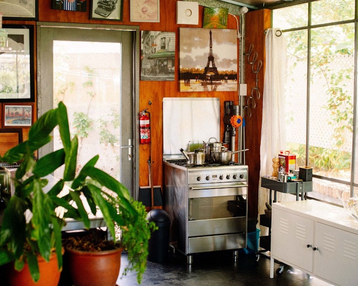 The kitchen at Tiny House in Central Albany best tiny home stays WA