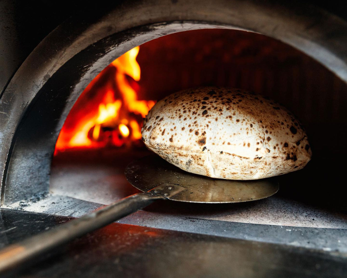 bread in woodfire