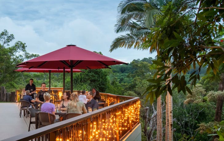 Outdoor seating at Kondalilla restaurant