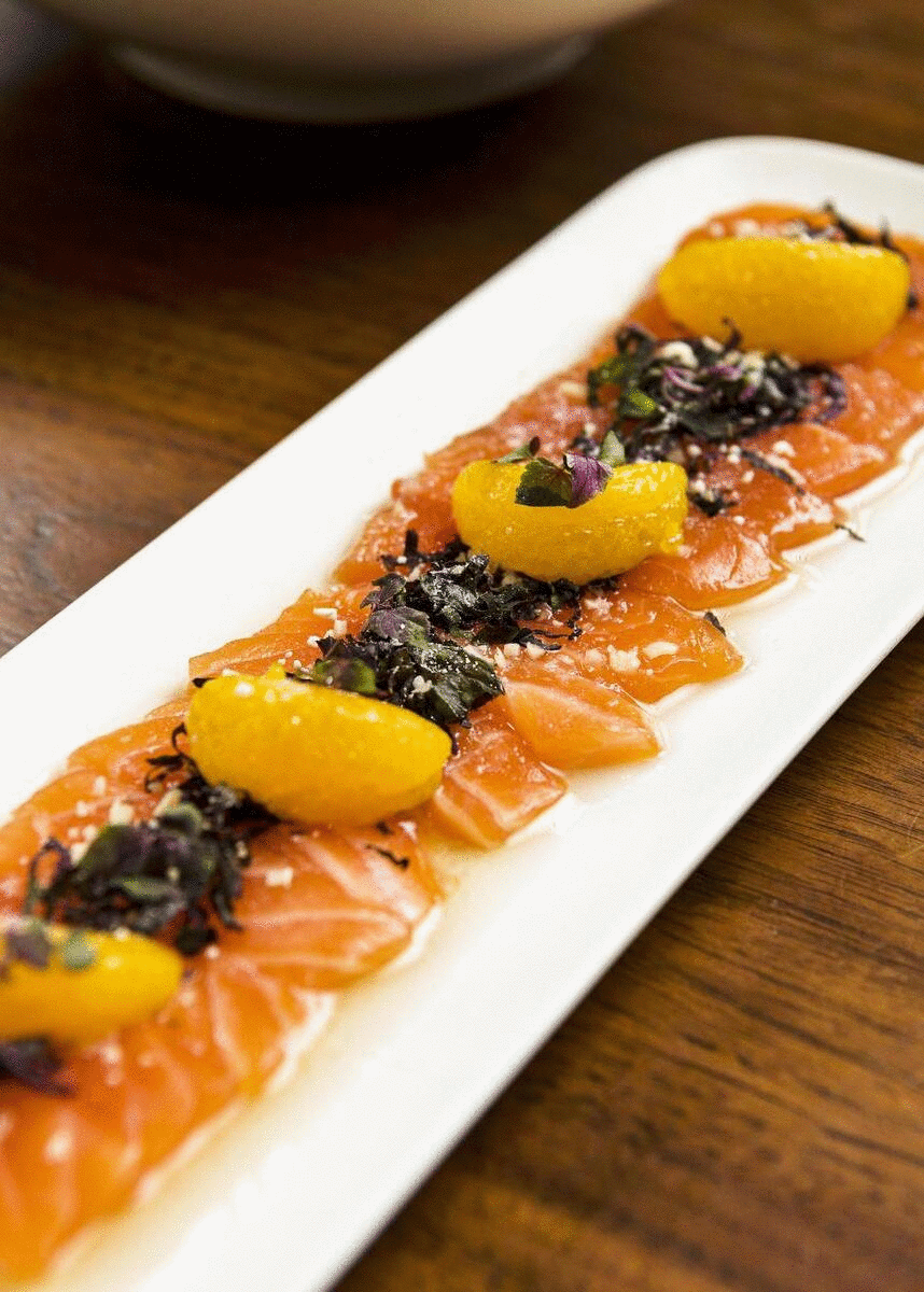 A juicy platter of Salmon Sashimi