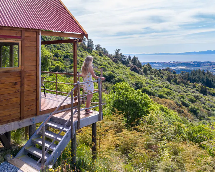 The view from Tui’s Secret best pet-friendly accommodation New Zealand