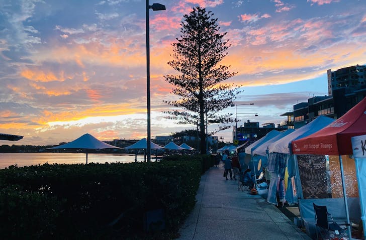 a twilight market at caloundra