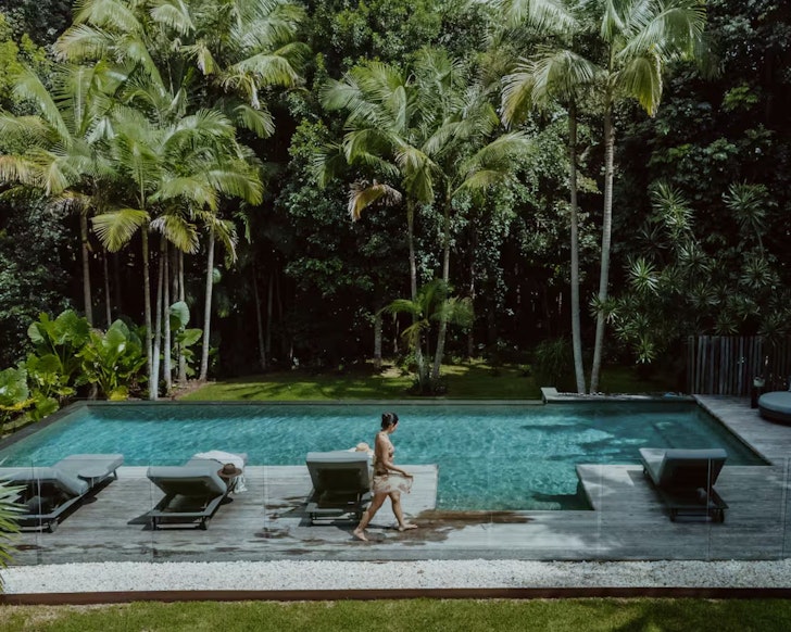 The epic pool at Two Acres Home one of the best Airbnbs near Byron Bay