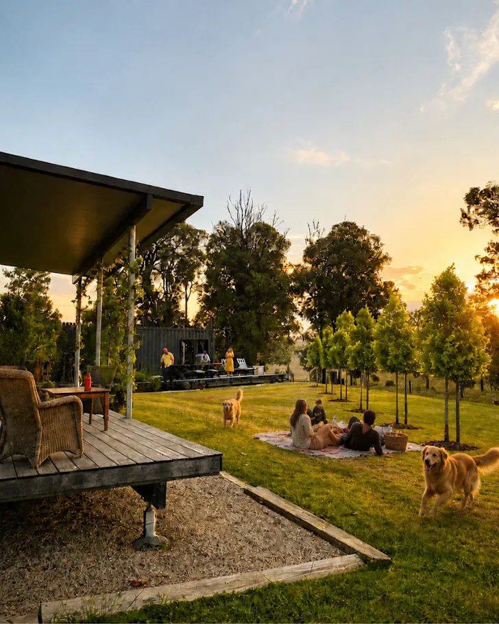 An exterior view of Two Rabbit Hill Country Cabins best pet-friendly accommodation Queensland