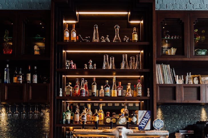 A dimly lit bar in Poodle, Fitzroy.