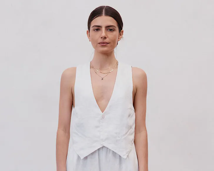Unikspace Gladys Tailored Linen Vest
