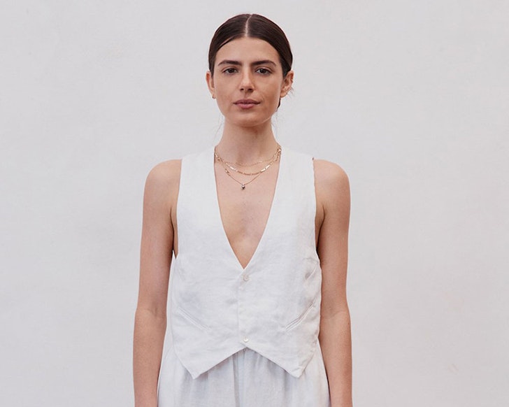 Unikspace Gladys Tailored Linen Vest