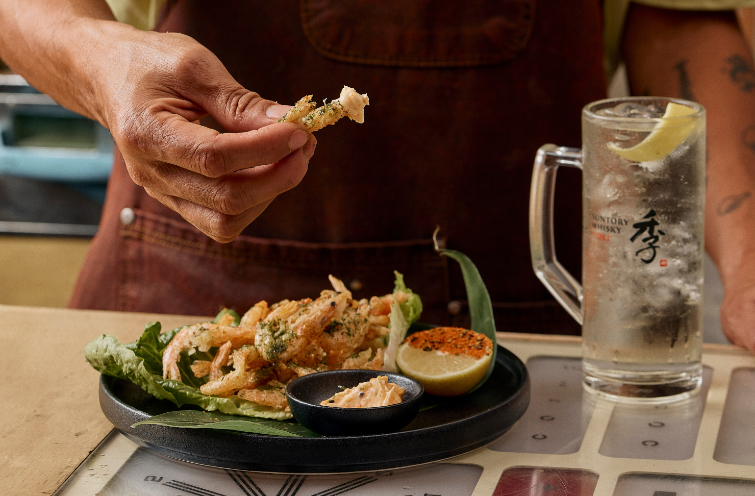 Chotto Motto Toki Highball Crispy Fried Prawns