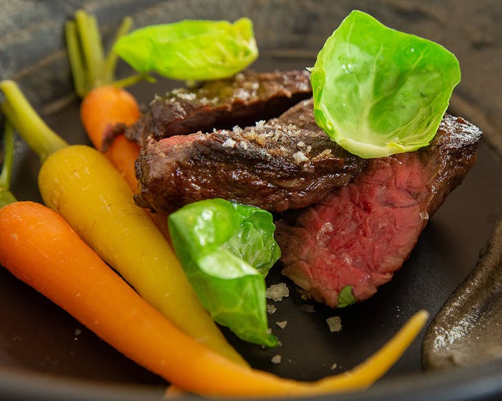 The delicious Wagyu Bavette at Va Bene in Parnell.