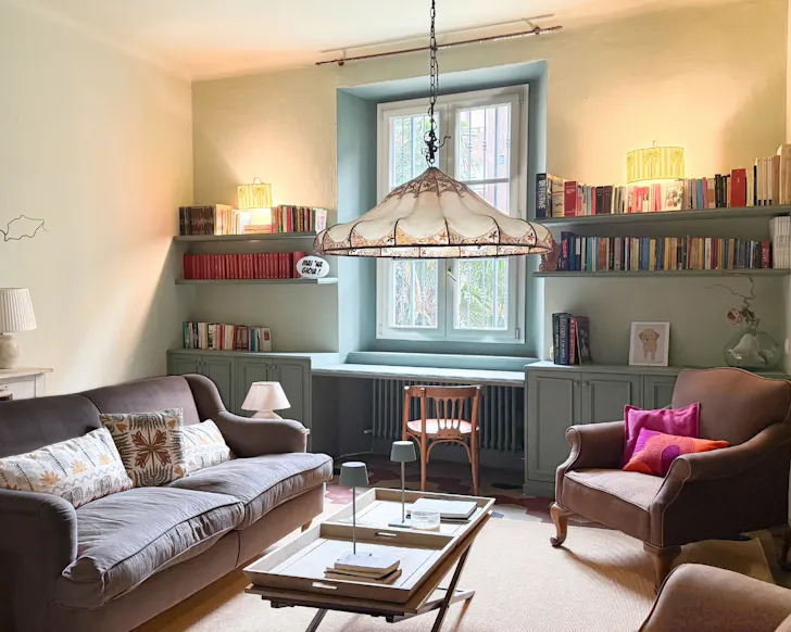The living space at Via Sirtori 16 best Milan Airbnbs