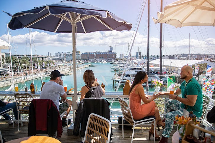 People enjoy the stunning view from Dr Rudi's, one of the best bars and restaurants in the viaduct.