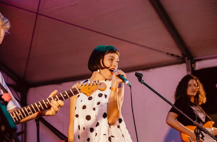 Stella Donnelly performing at WAMFest 2019