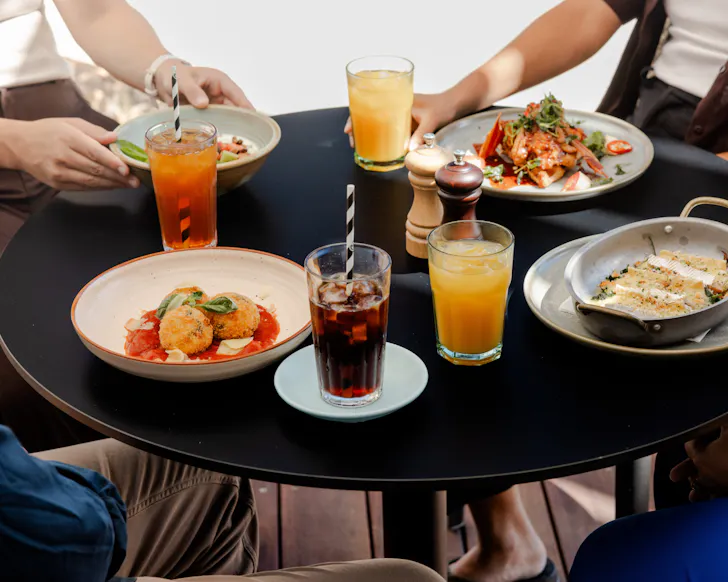Table of food and drink