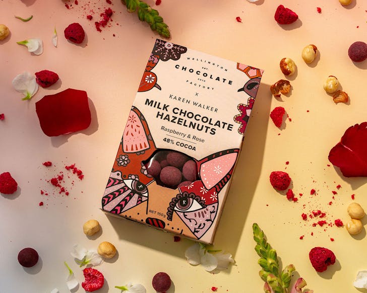 A box of chocolate truffles. 