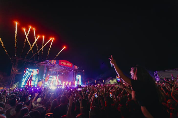 wildlands outdoors festival at night