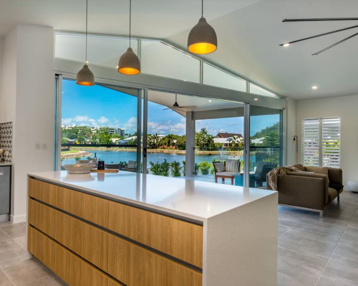 Kitchen with view