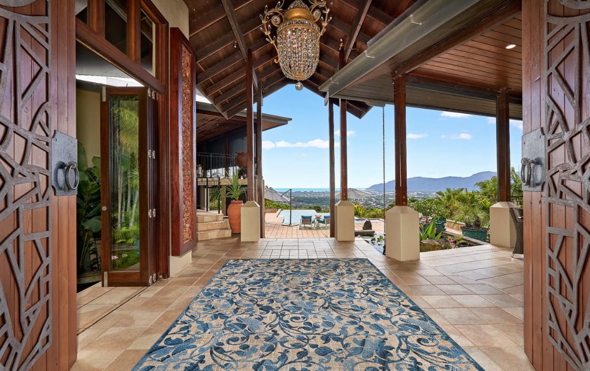 View of ocean from door