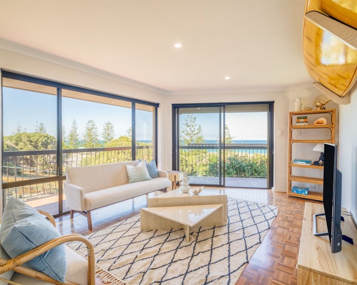 The view from the living space at Waterfront Panorama one of the best Perth airbnbs