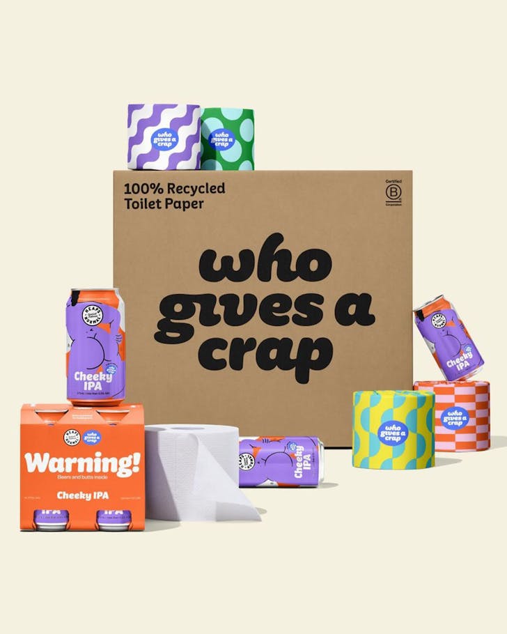 toilet paper and cans