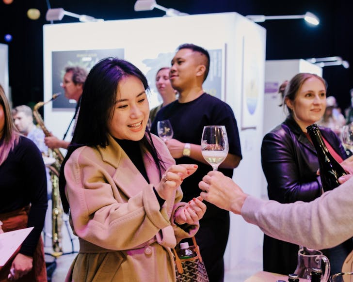 Ticketholders enjoying the fun at Winetopia. 