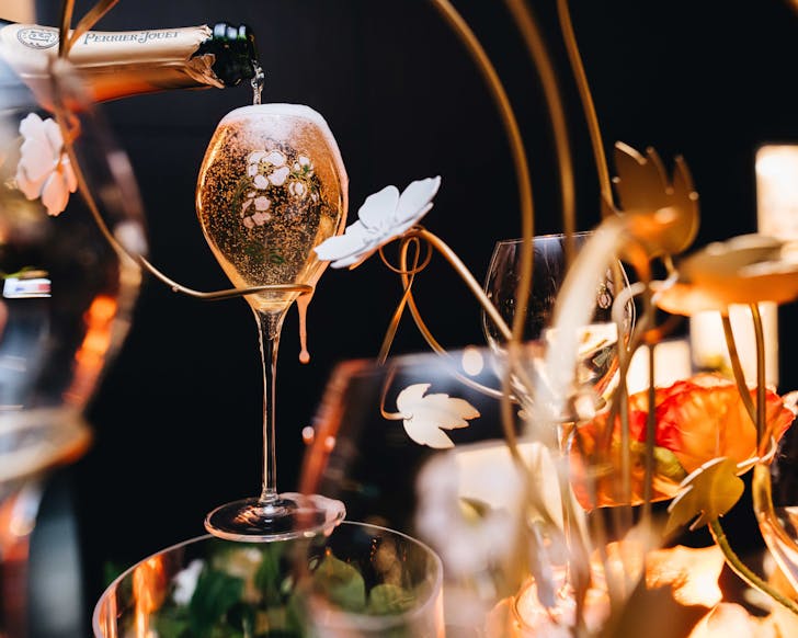 Enjoy a champagne tree, just like this, at QT Wellington's Wintergarden. 