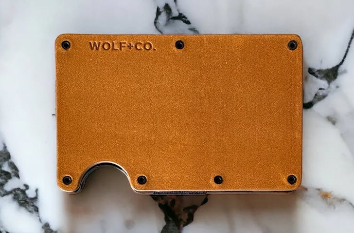 Wolf and Co's new alpha wallet, sleek and provides protection against hacks.
