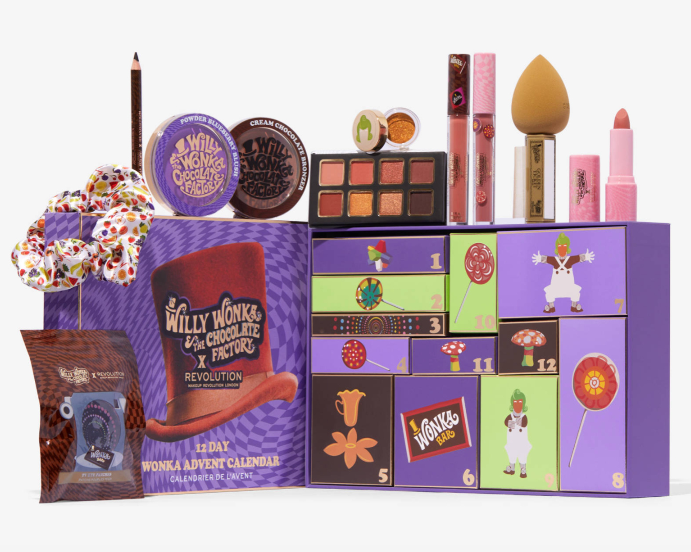 Makeup Revolution Willy Wonka & The Chocolate Factory 12-Day Advent Calendar.