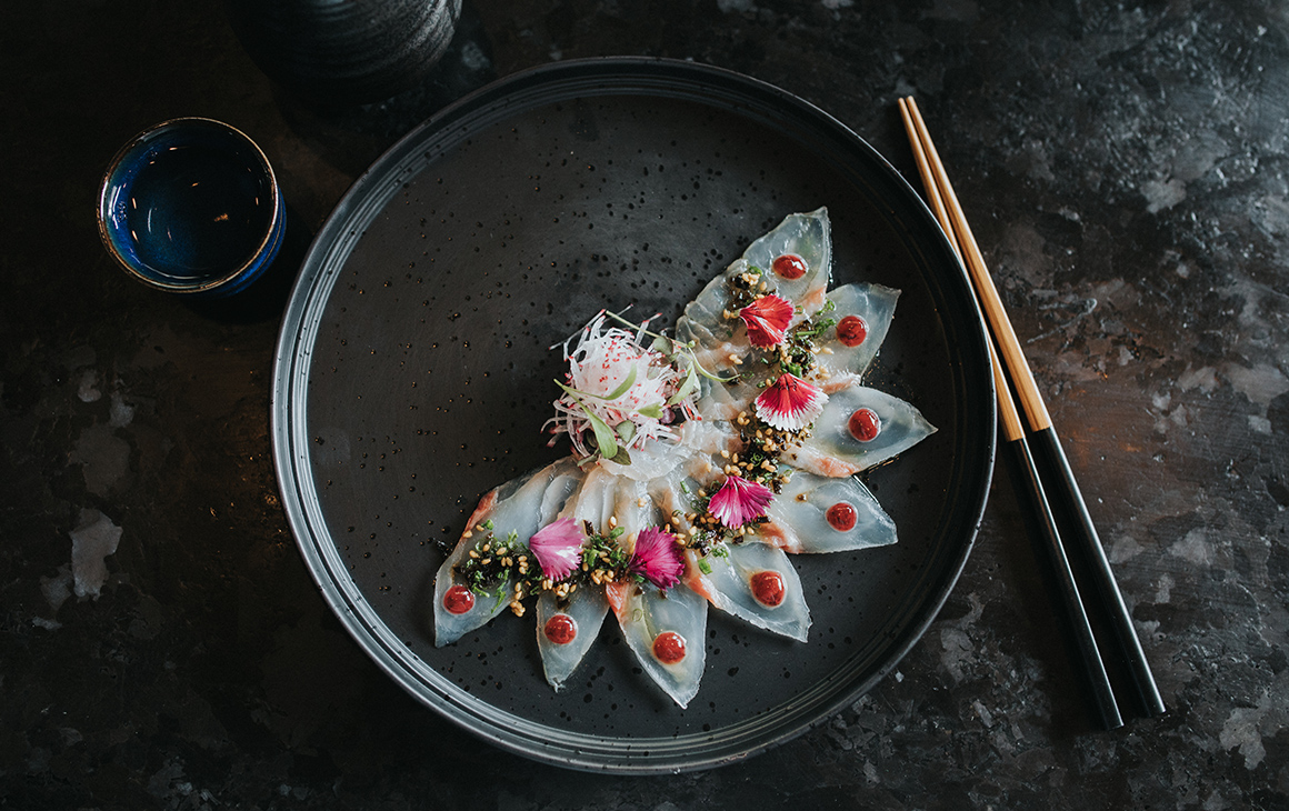 a delicate Japanese dish at a top Gold Coast restaurant