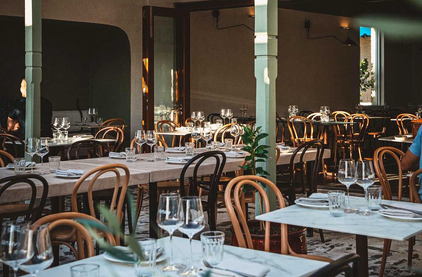 Outdoor dining at Yiamas Perth