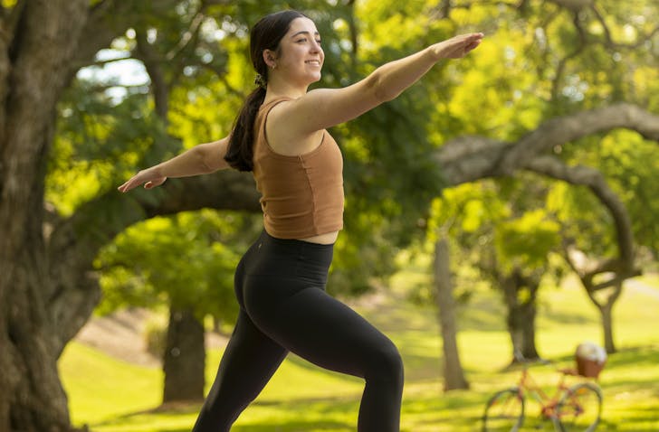 Person doing yoga