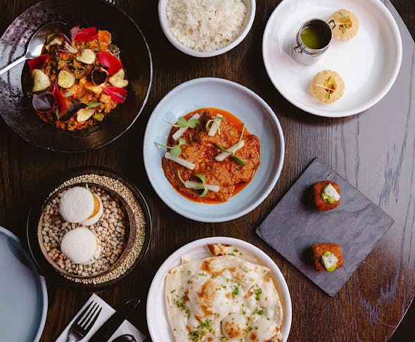 Plates of delicious food from Cassia.