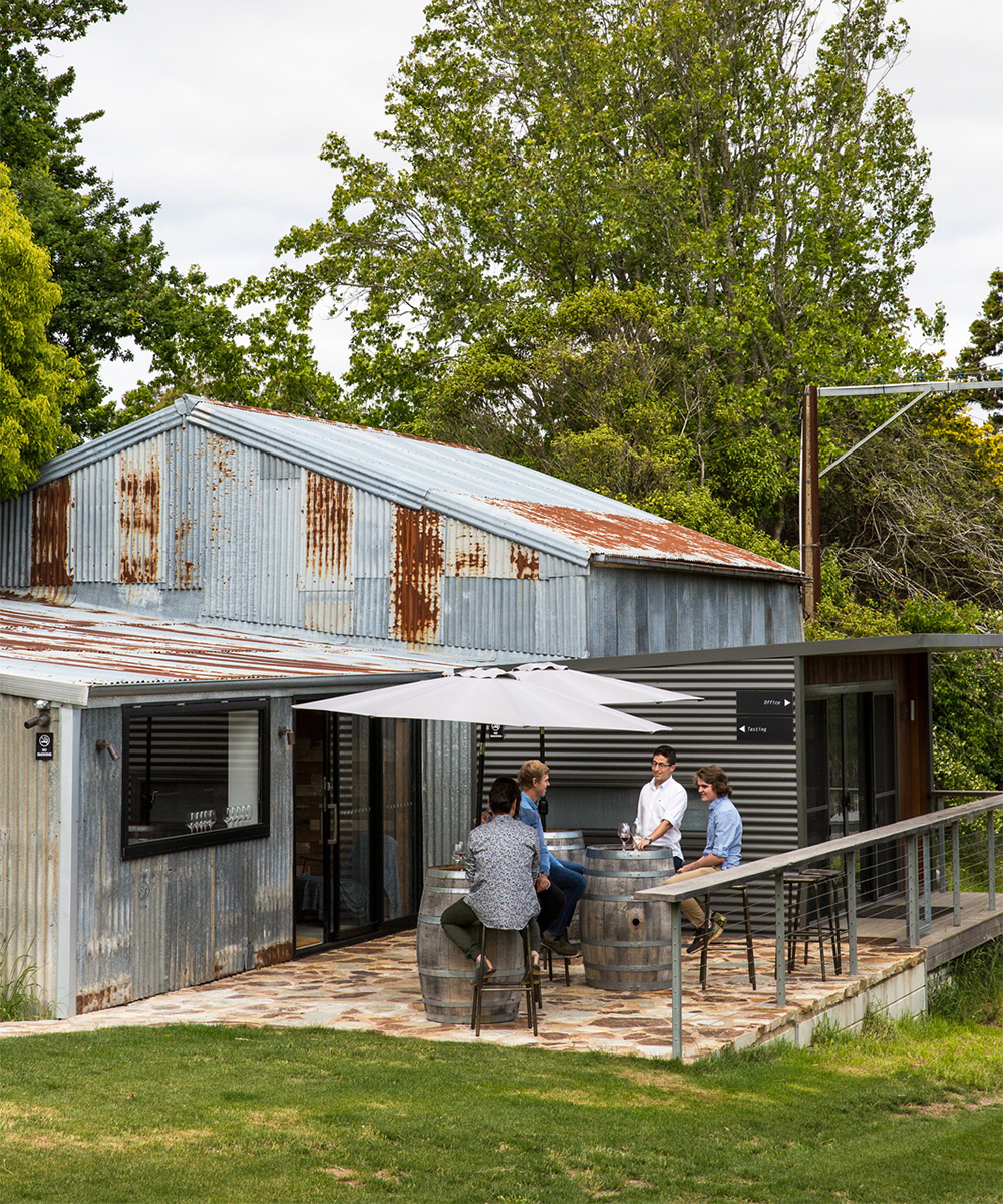 a winery with a shed tasting room