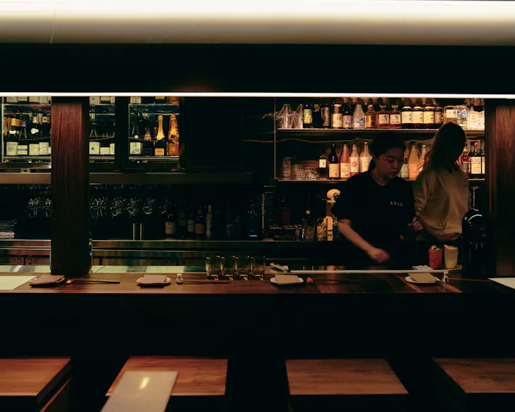 Bar seat dining at Aenza in Darlinghurst
