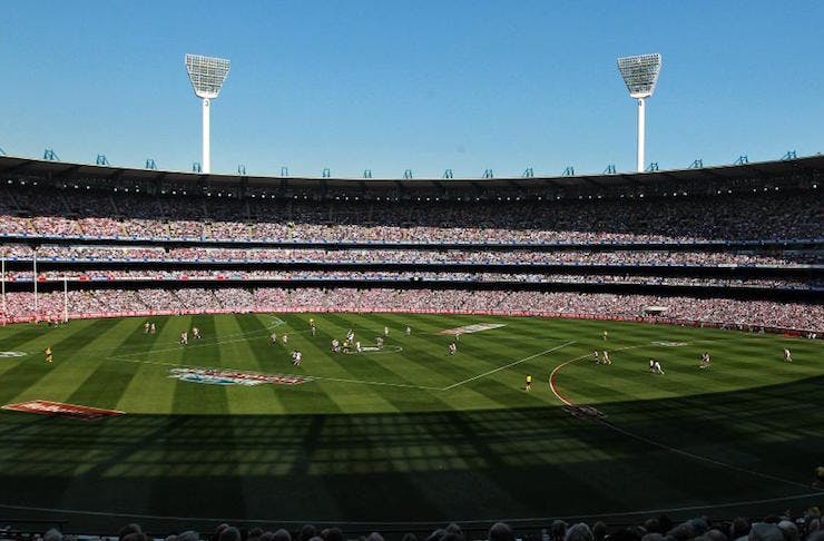 A shot of the MCG on a blue sunny day. 