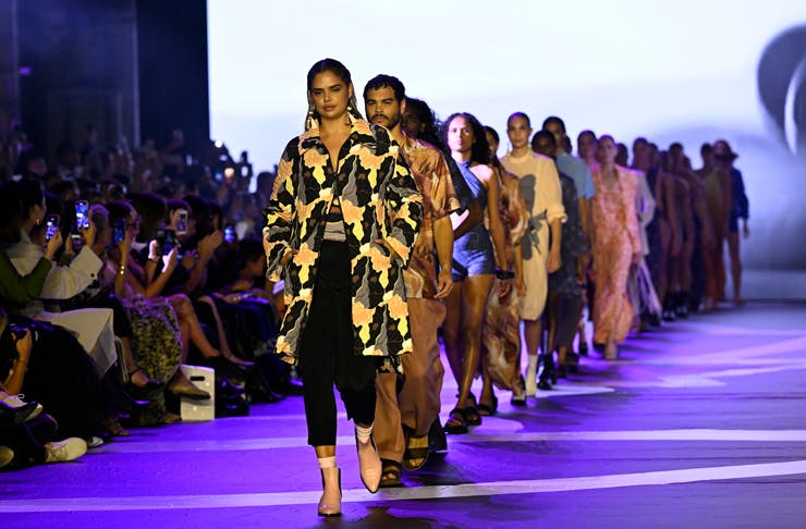 Models on the runway at Afterpay Australian Fashion Week