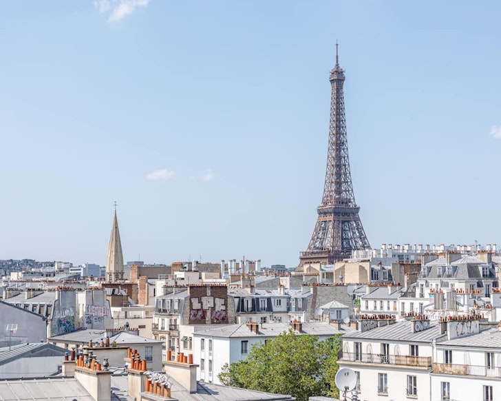 eiffel tower view from an airbnb