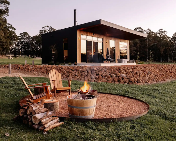 An exterior view of 8 Paddocks one of the best romantic getaways WA