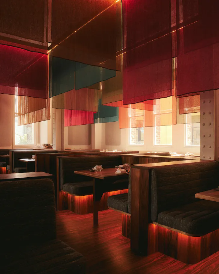 Ame interiors, booths and curtains